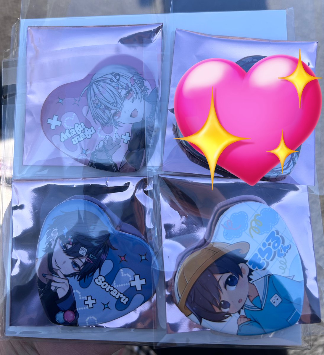 そらる そまうさ 缶バッジ シクレ 交換 そまうさ 缶バッジ 缶バ 譲→画像の物 求→💚❤️ 🩷は🤍のシクレ