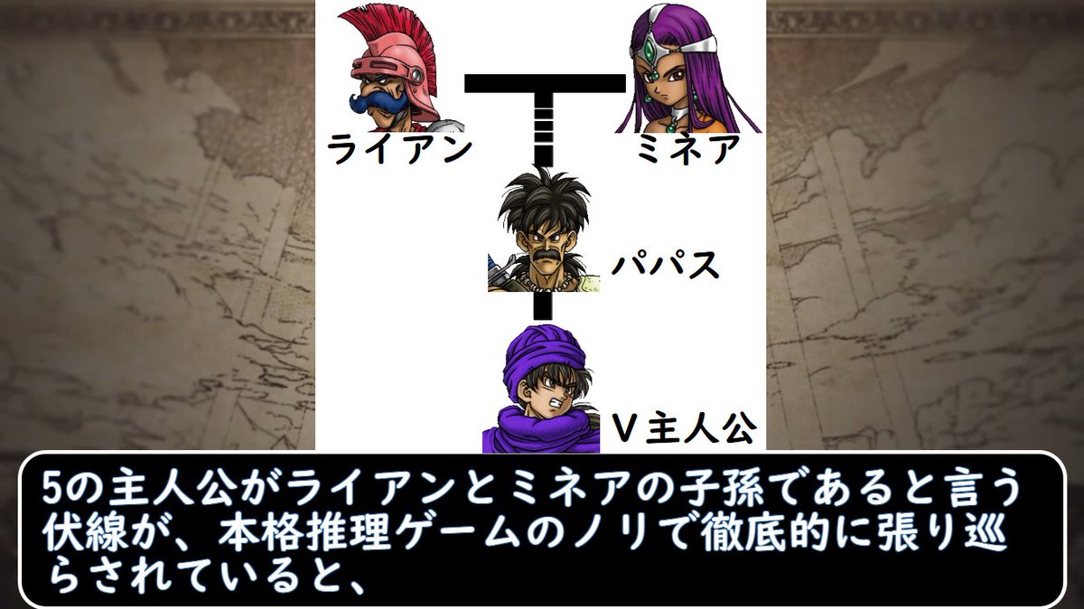 DQ_kousatsu's tweet photo. 実はドラクエの前に推理系ゲームを作っていた堀井雄二
本格推理ゲームのように張り巡らされたライアン、ミネア要素を徹底解説

新要素追加版【ドラクエ考察】ライアンとミネアが結婚してDQ5の主人公の祖先になった説
https://t.co/yDjSRCEAxh

#ドラクエ4
#ドラクエ5
#ドラクエ
#ドラゴンクエスト https://t.co/dFfV9qX8v6