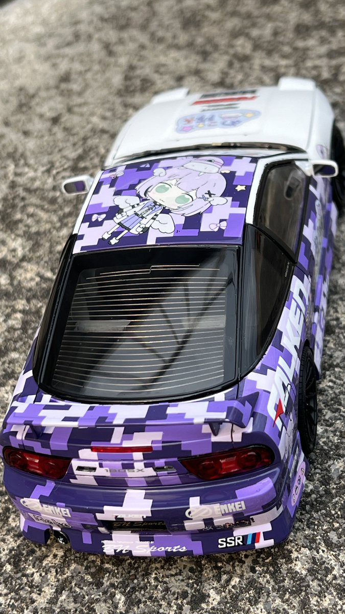 アオシマ 180SX BN SPORTS 完成！ 初めて迷彩塗装にチャレンジ。 地方