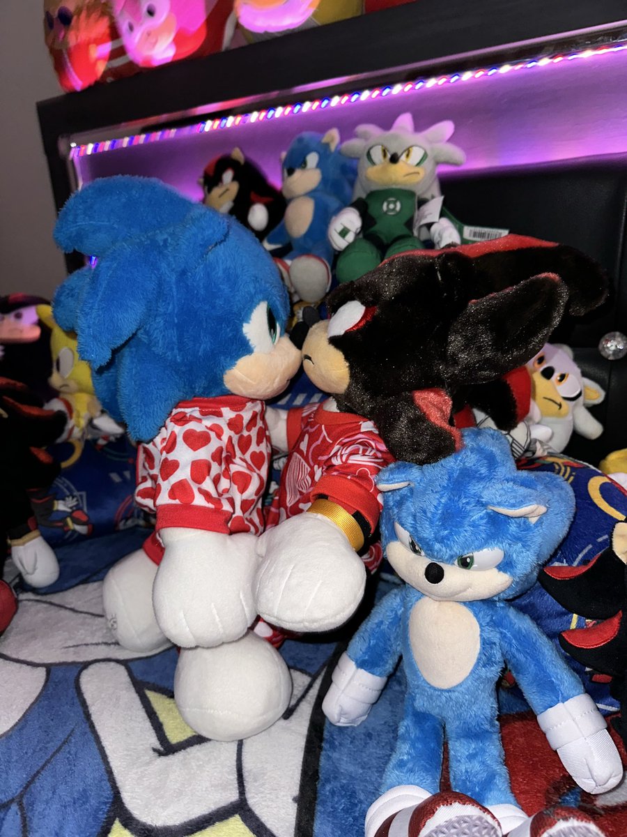 QueenMystwalker's tweet photo. Happy Valentine’s Day!! Sonic and Shadow have a much better love life than me! All hail sonadow!! 🖤💙 https://t.co/fZe9yVuDKH