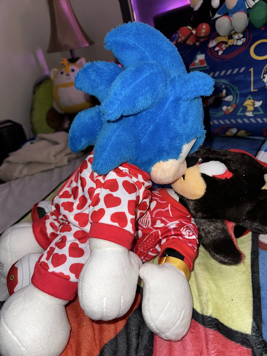 QueenMystwalker's tweet photo. Happy Valentine’s Day!! Sonic and Shadow have a much better love life than me! All hail sonadow!! 🖤💙 https://t.co/fZe9yVuDKH
