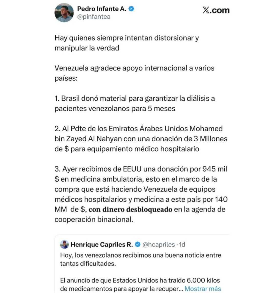 zuldayomar's tweet image. Vía el 1er vicepresidente de la AN., @pinfantea