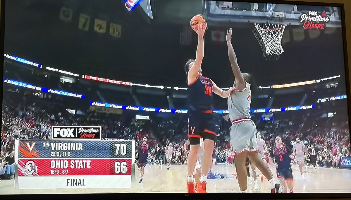 No quit in this Hoos team!! Big W tonight. Time to clean up some things though. March is here! LFG! #Wahoowa 🔶🔷🔶🔷