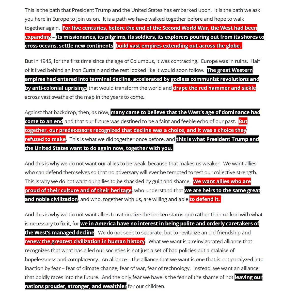 BenjaminNorton's tweet image. This is insane.

US Secretary of State Marco Rubio just gave one of the most explicitly pro-colonialist speeches I have seen in the 21st century.

The US empire wants Europe to help it recolonize the Global South.

Rubio praised Western colonialists for "settl[ing] new…