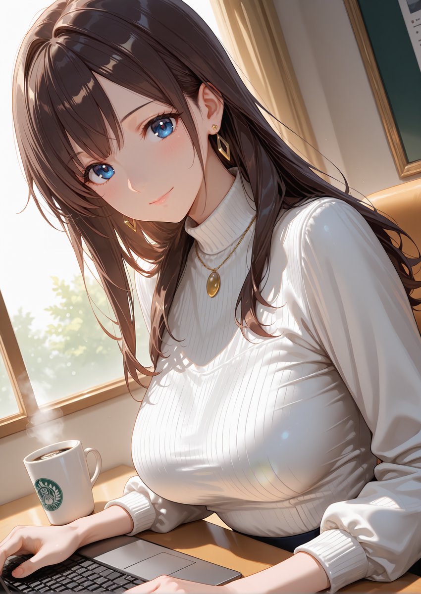 おはよ💜また1週間、一緒にがんばろっか！😊 SFW Illustration