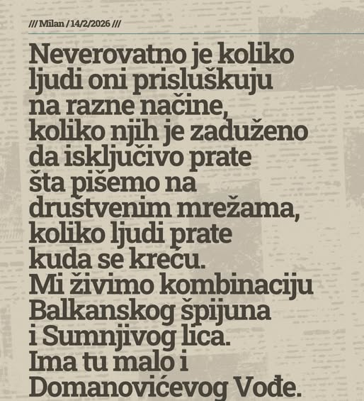Pa te smrdljive udbaske njuske su i montirane 1945e po NKVD modelu i sluze iskljucivo za cuvanje vlasti i pracenje unutrasnjih 'neprijatelja'.
Retardirani degenerici kojima u drzavu moze da udje 100 terorista i da ne znaju nista .
To sto su vecina mentoli,to je gratis 😏😏😏