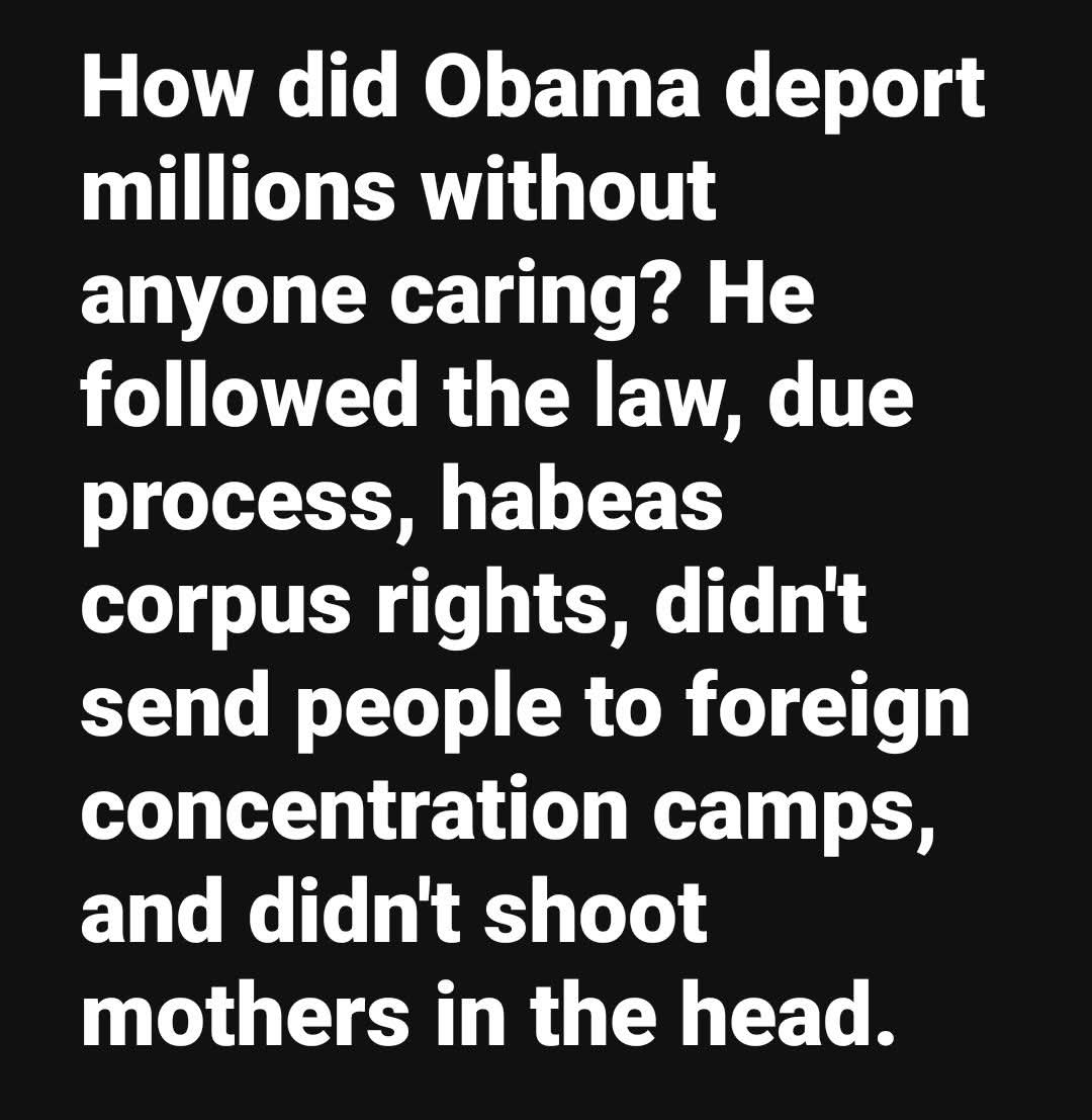<a href="/EvanAKilgore/">Evan Kilgore 🇺🇸</a> Illegal immigration is illegal. ✅️
Illegal *deportation* is also Illegal. ✅️