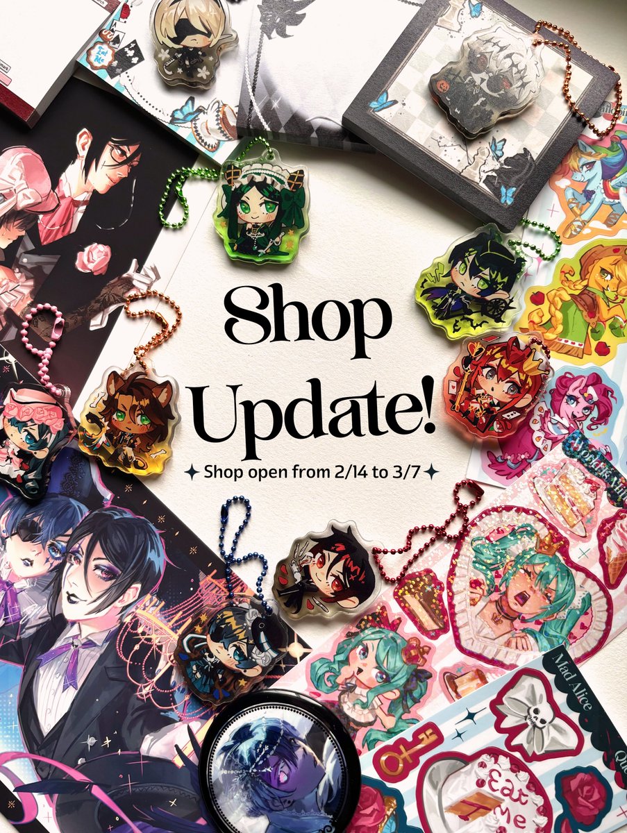 My biggest shop update is finally live!!

8 new sticker sheets, 6 new prints, 4 new sticky notes, a button set, and about 40 new charms whew.. I need to lay down...

🦅US shop: questtneo.bigcartel.com
🌍International: questtneo.etsy.com