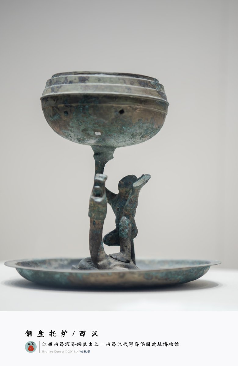 铜盘托炉 西汉 江西南昌海昏侯墓出土 南昌汉代海昏侯国遗址博物馆藏