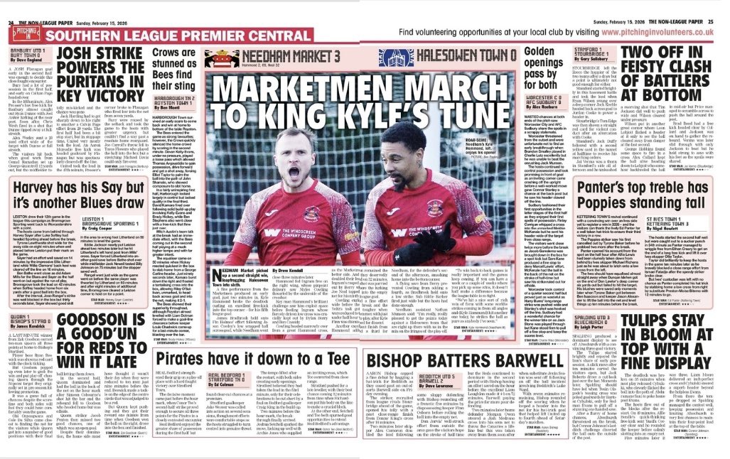 PUBLICATION 📸

The <a href="/NonLeaguePaper/">The Non-League Paper</a> this morning main game featuring <a href="/needhammktfc/">Needham Market FC</a> 🤩 not the photo I would have used but hey ho 😂 

#NeedhamMarketFC #BenPooleyPhotography