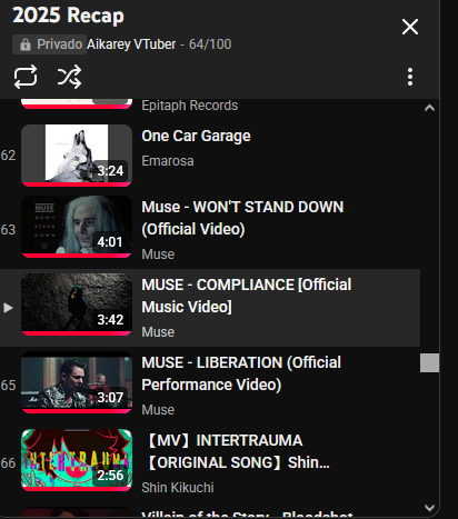 Olvidaba compartir que dentro de mi Recapitulacion del año de Youtube tenía incluido el tremendo temón de <a href="/ShinKikuchiVT/">Shin Kikuchi 🔴⚫ INTERTRAUMA EN YT</a> que por cierto, si soy ese.

Gracias por tremendo temón🫂