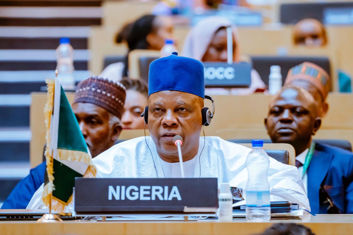 officialSKSM's tweet photo. Nigeria has endorsed the proposed institutional reforms in the African Union (@_AfricanUnion), with a focus on peace and security governance, strengthening democratic institutions, and ensuring stronger cooperation with international financial institutions and the private sector. 

The country also aligned with proposed restructurings aimed at boosting domestic and regional resource mobilisation for affordable development financing and the adoption of a continental framework on reducing inequality, built on credible data, social protection, productive jobs, and inclusive industrial policies, among others.

Nigeria’s position was presented by President @officialABAT through his deputy, Vice President @KashimSM, who represented him at the closed session of the 39th Ordinary Session of the Assembly of Heads of State and Government held in Addis Ababa, Ethiopia.

#AUSummit 
#AUSummit2026