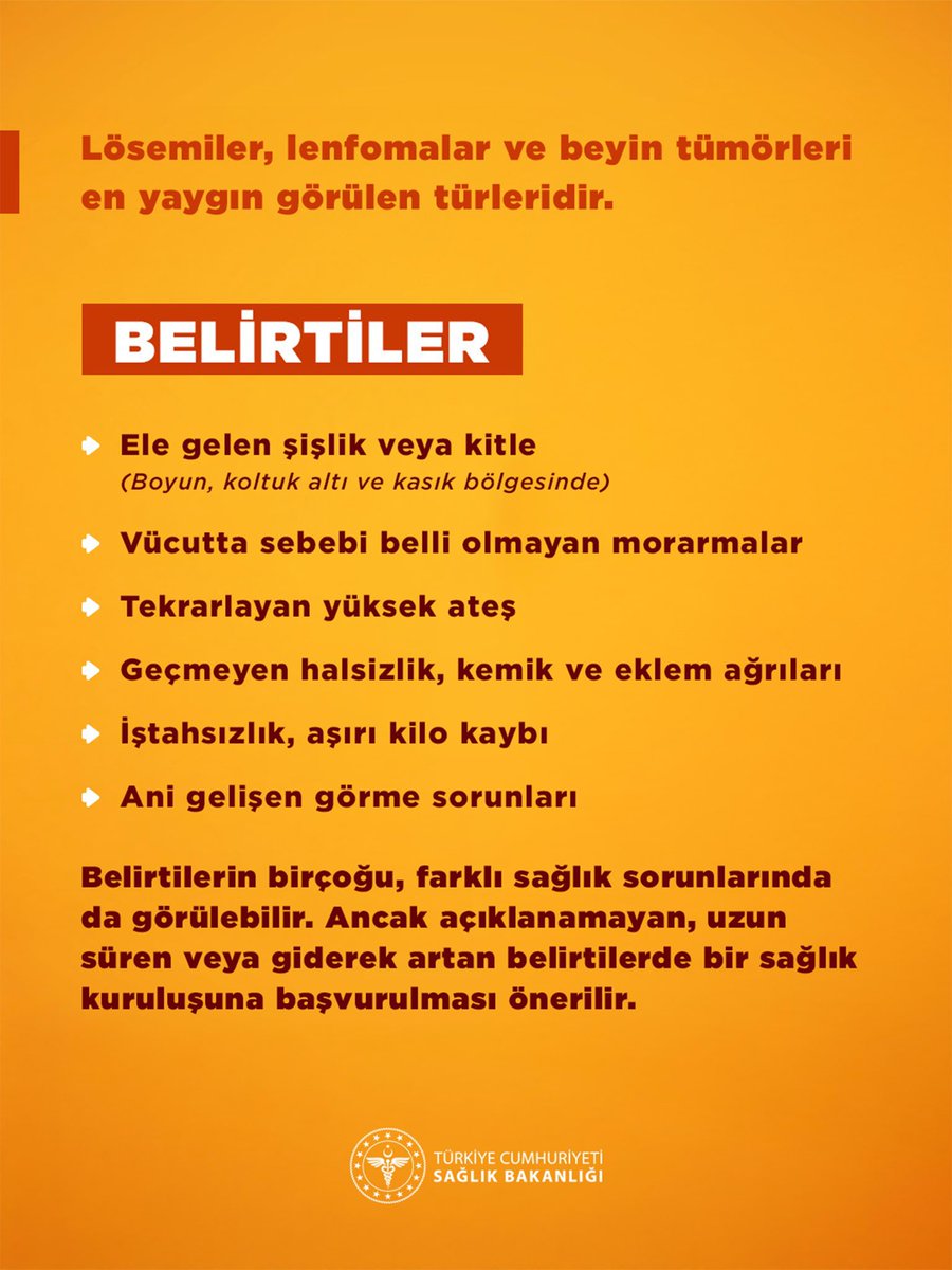 halksagligigm's tweet photo. Belirtiler konusunda farkındalık erken teşhisi ve tedavi başarısını artırır.

#UluslararasıÇocuklukÇağıKanseriGünü https://t.co/F98eITw8Ra