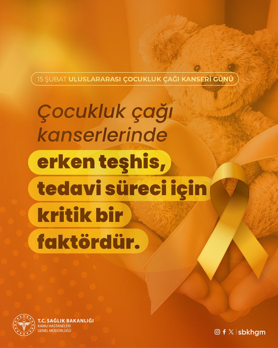 🧡Çocukluk çağı kanserlerinde erken teşhis, tedavi süreci için kritik bir faktördür.

#UluslararasıÇocuklukÇağıKanseriGünü
