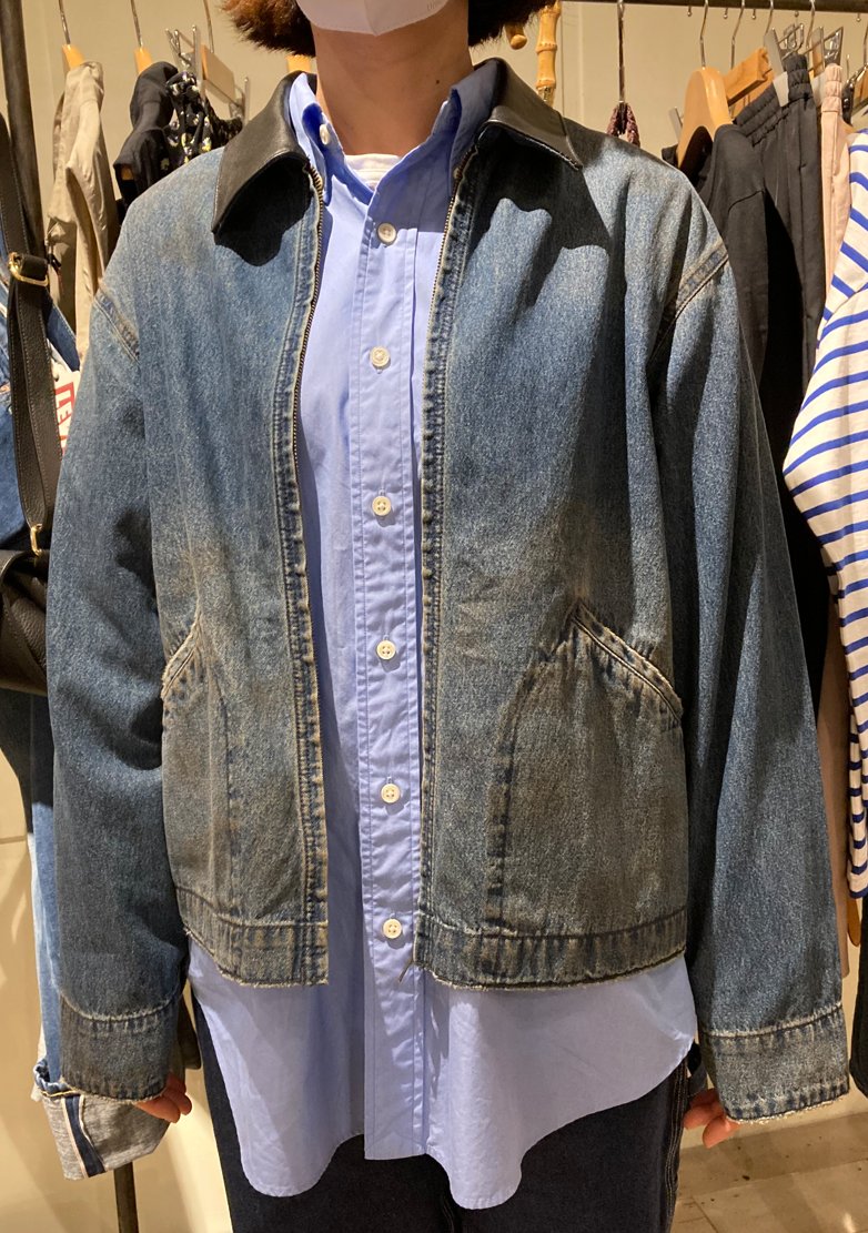 FlowerandSons's tweet image. 2026 SPRING&amp;amp;SUMMER  NEW!!
BIGMAC  mens &amp;amp; womens

襟を本来のコーデュロイからレザーに
アップデートしたモデル。
シャツ感覚の軽量ライトデニムで
春先に活躍しそうです。
24200円

#bigmac #denim #workjacket #新潟