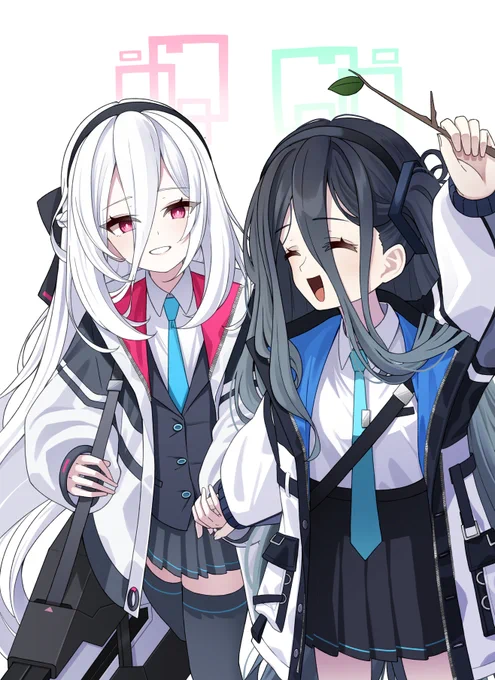 「天童姉妹でパーティーを結成しました!ぼうけんの旅へ出かけましょう!」 「はい。これからはずっと一緒です。アリス」 #ブルアカ