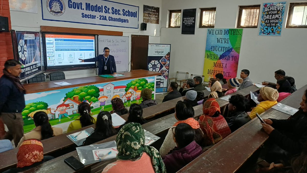 gmsss23chd's tweet photo. A community meeting cum orientation regarding Vidyanjali Portal was held with SMC members, Parents, Community People, School Staff and Students at GMSSS 23A. 82 participants sensitized and aware about the project. 
@SchoolEduChd
@vidyanjalichd
@vidyanjali_edu
#Vidyanjali https://t.co/gMrqjpCI2d