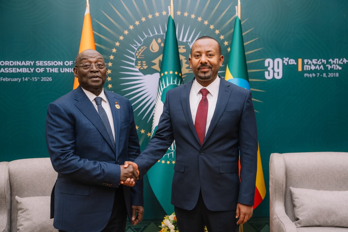 AbiyAhmedAli's tweet photo. Received Vice President  of Côte d’Ivoire Tiémoko Meyliet Koné  today and discussed continental issues and areas of mutual interest. https://t.co/t8VsyFkBi7