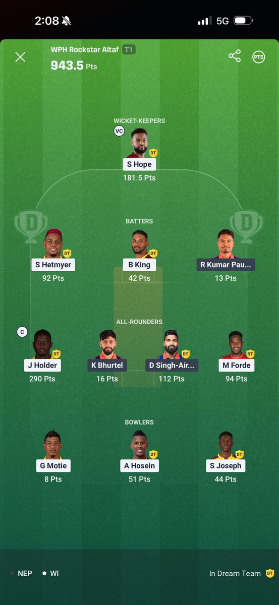 rockstaraltaf's tweet photo. Once again in free to play having fun 🤩
@Dream11
#Dream11 #Gameofskill https://t.co/4u25D775Pd