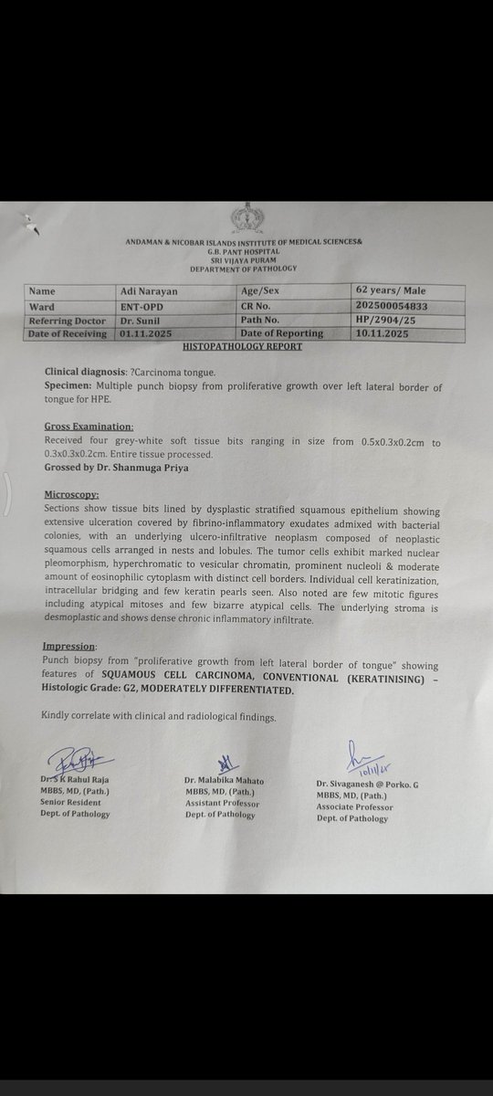 Maa Nanna gariki tounge cancer vachindhi memu Andaman lo untunnamu akkada test lu annitikey chala karchu ayindhi...test lu anni chesaaka AYUSHMAN BHARAT SCHEME dwara Vizag HCG CANCER CENTRE ki refer chesaaru Nanna garini.ikkada maaku emi kuda theliyadu