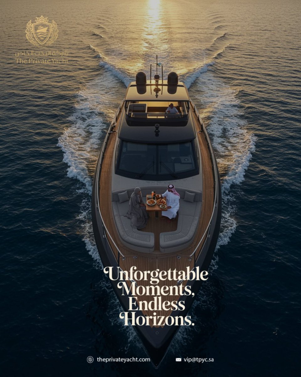 TPYCglobal's tweet photo. From serene mornings on the deck to breathtaking sunsets at sea, TPYC turns every voyage into a memory you’ll cherish forever.

For more information please contact us at +966 92 0019 109
or send an email to;hello@tpyc.sa https://t.co/CL0NCh6zya