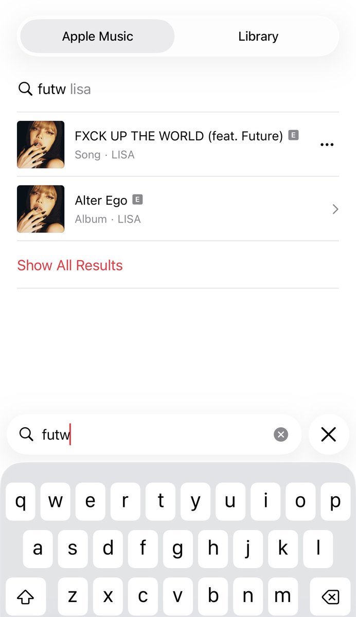 Apple Music เสิร์ชคำย่อได้  ??