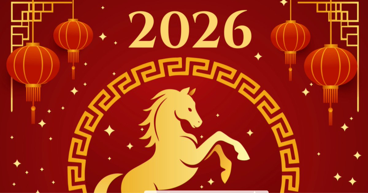 Ibadiola's tweet photo. Family! Disfrutad del Nuevo Año Chino del Caballo de Fuego que hoy comienza!  Besarkada Handi Bat. 来自上海的温暖拥抱。祝大家中国农历火马年新年快乐！火马年将于2026年2月14日（星期五）开始。Besarkada Handi Bat. https://t.co/IZCbJJMBa3