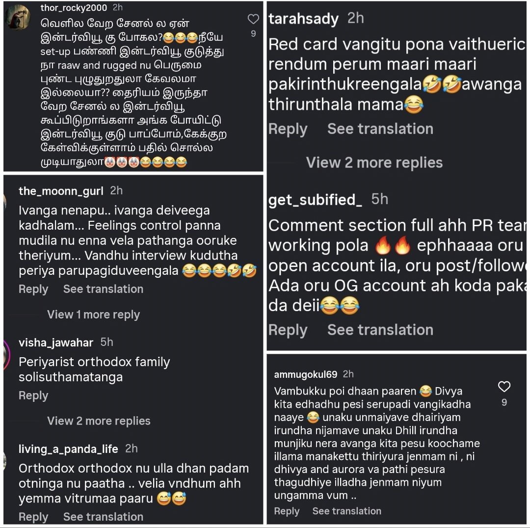 Sanjith50887256's tweet photo. Few interesting comments from that scripted PODCAST 🤡🤣🤣🤣🤣🤣🤭
Adi thanga mudiyama peeda delete pantu iruku comments uh😂😂🤷‍♂️

#BiggBossTamil9 #BiggBoss9Tamil #GanaVinoth #sandra #aurora #Divya #kamrudin #kani https://t.co/2sAJ7MIVsg
