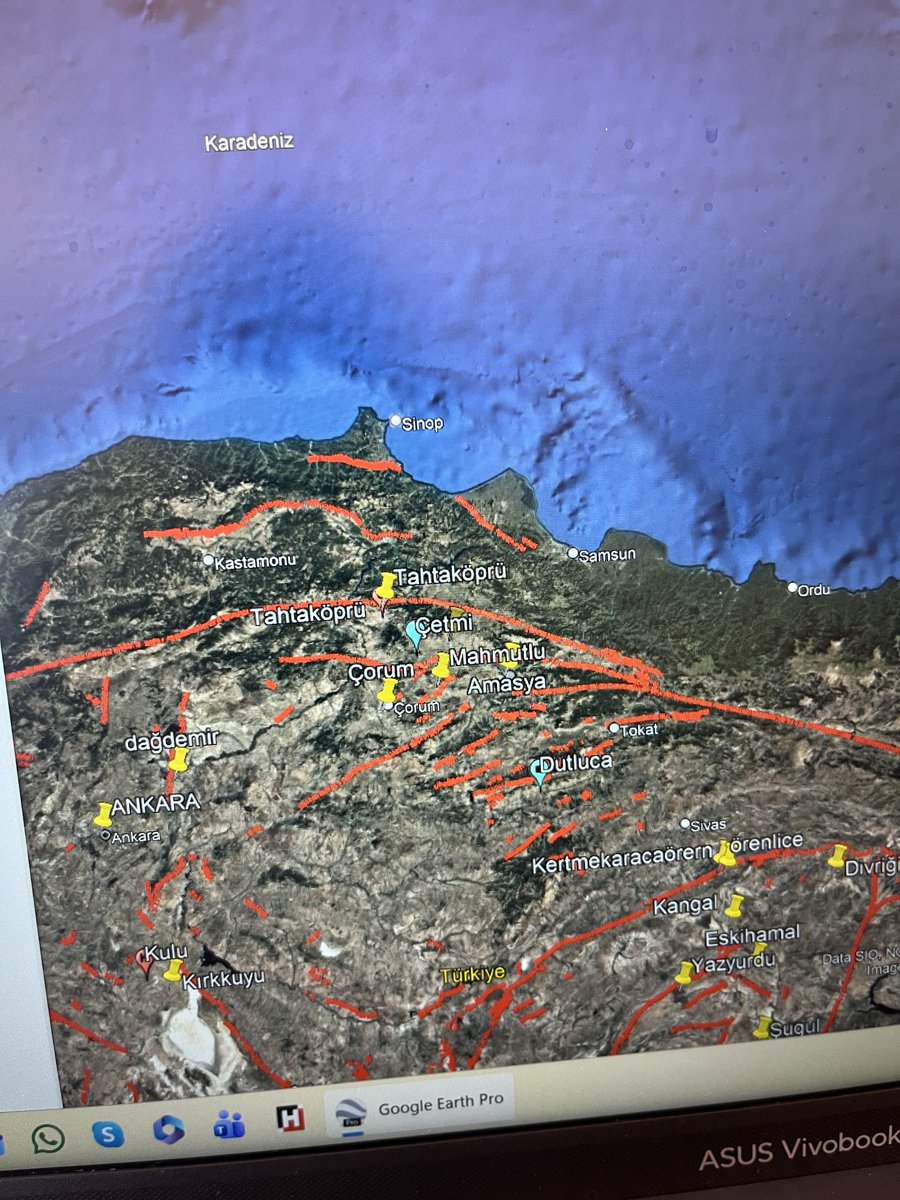 Tahtaköprü-Vezirköprü Samsun’da 4,1 deprem oldu. Deprem sığ ve KAF üzerinde. KAF’ın kıvrım yaptığı bölümde. Büyük ölçüde kırlmış bölge Geçmiş olsun