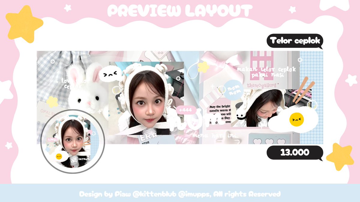 kittenblub's tweet image. 🍮💬 Help RT { Any interaction are appreciated! 🎀}

Layout ready stock Carmen H2H bisa dijemput skrng melalui dm / tele yaa &amp;gt;3&amp;lt;♡ Cutie bgt seriusan 🐻🍳✨️ #zonauang