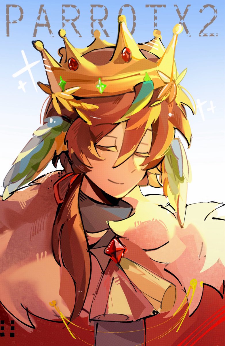 po_7a7_o's tweet photo. Our king😭😭
#parrotx2fanart https://t.co/tfWA7Q074w