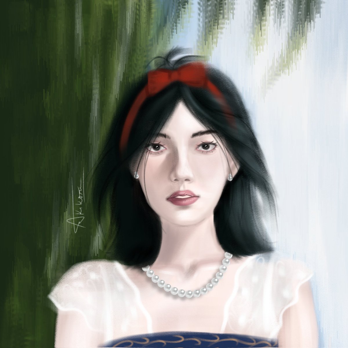 kikoruartz's tweet image. Tried giving Snow White a slightly different feel and now I'm in love with how she turned out😭😭

#SnowWhiteFanart #DisneyFanart #ArtTwitter #DigitalArt #Illustration #ArtMoots