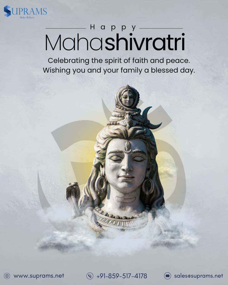suprams_info's tweet photo. ✨ Happy Mahashivratri!
May Lord Shiva bless you with strength, wisdom, and success.
Wishing you and your family peace, prosperity, and positivity.
Team Suprams Info Solutions wishes you a divine Mahashivratri! 🙏

#HappyMahashivratri #HarHarMahadev #Festive #Suprams #Blessings https://t.co/MhG2uYSKJh