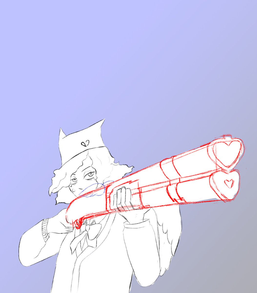 ardectrys's tweet photo. Drawing me as a cupud for valentines #LOVEBULLET #ラブブレット https://t.co/Yg7OvpyLC6