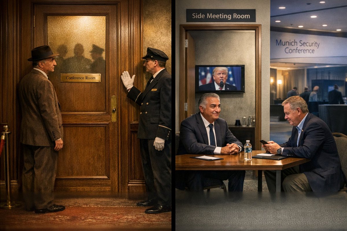 دیروز از پشت درب بسته... 
امروز از اتاق بغلی ایران را اداره میکنند... 
عجب شاهی، عجب یال و کوپالی  :-)  

#سیرک_مونیخ