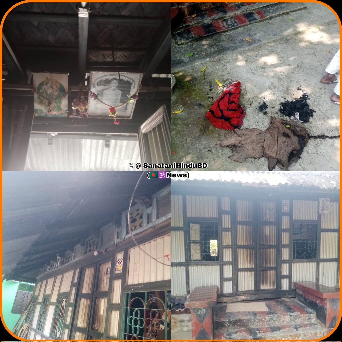SanataniHinduBD's tweet photo. Bangladesh 🇧🇩 : Hindu house set on fire by miscreants . 
Location 📍 Chandipur,Ramganj,Laxmiganj. https://t.co/kNBv3bTYuw