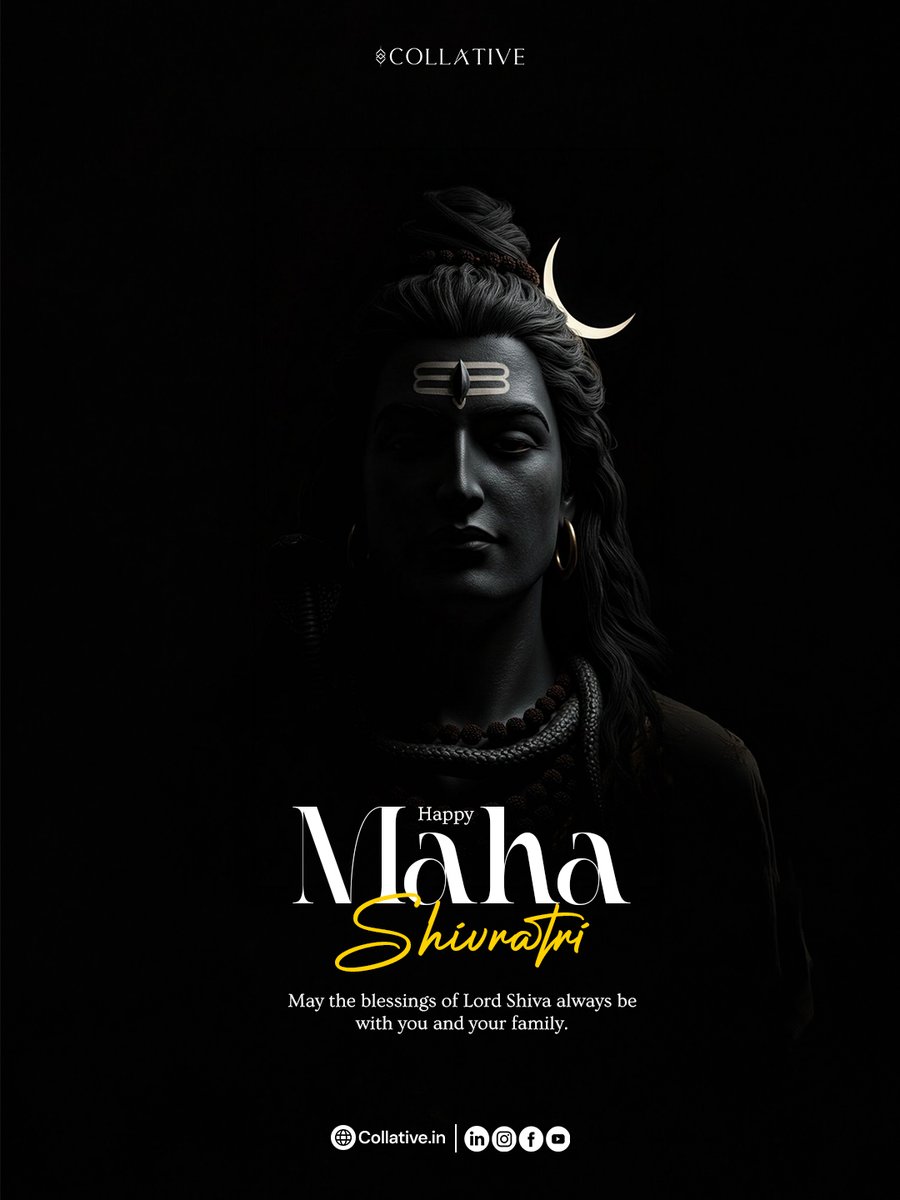 Collativeindia's tweet photo. May the divine energy of Lord Shiva bring positivity and success to your journey. Happy Maha Shivratri! 🙏✨

#mahashivratri #lordshiva #indianfestival #cowokringspace #collative https://t.co/BMwVMnDxSd
