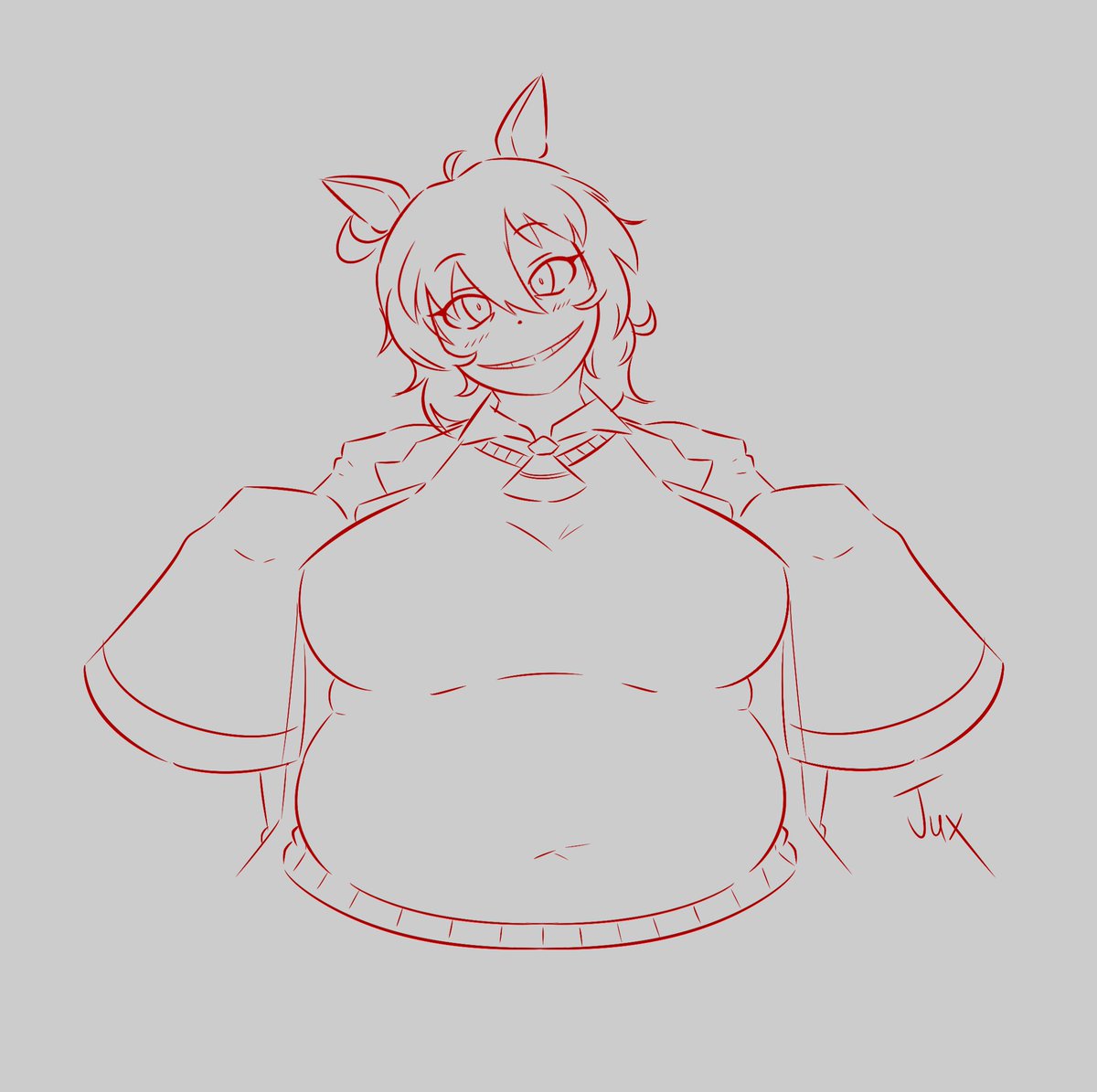 I tried really really hard not to give her fat titties but alas...