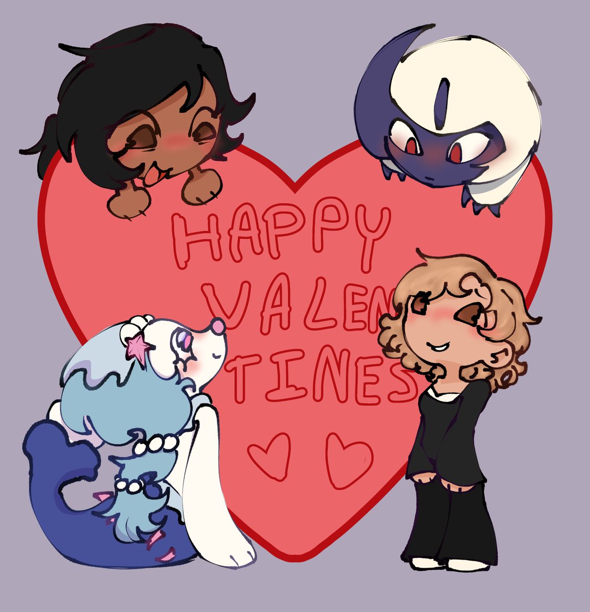 skxawwng's tweet photo. Kinda rushed this ngl but happy Valentine's day everyone!! https://t.co/0KGLiROgNq