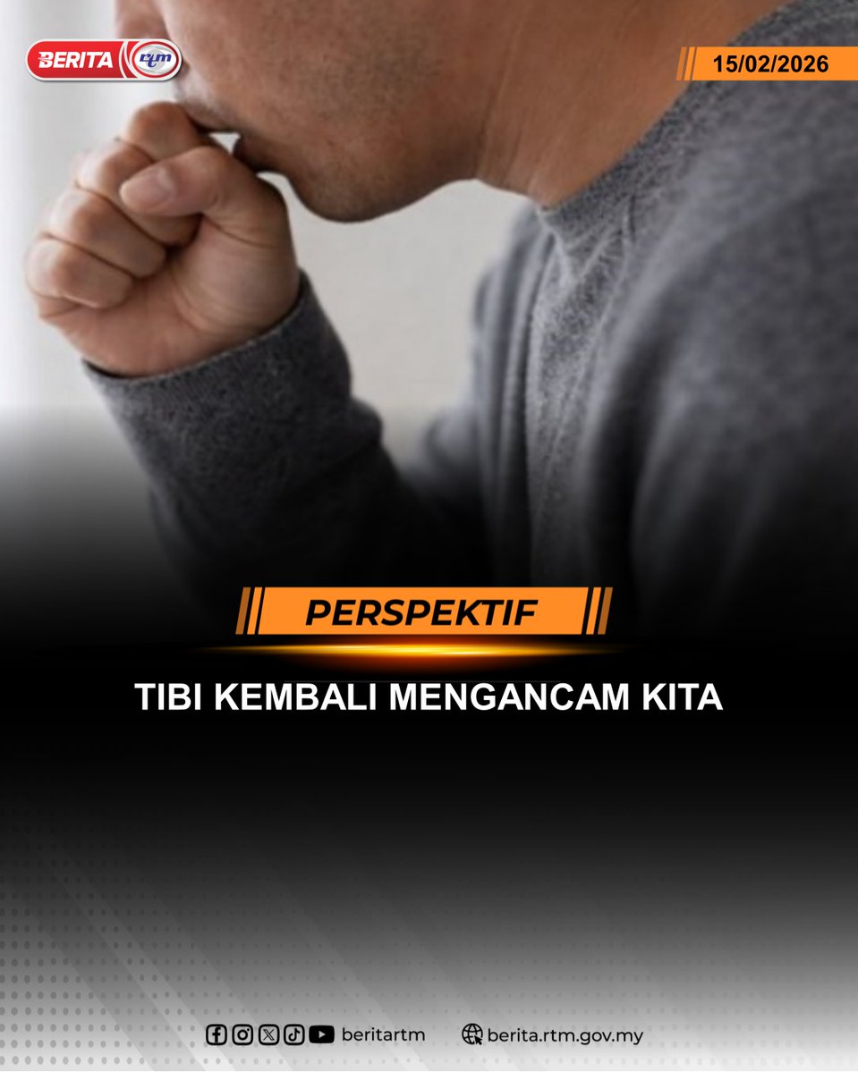 Tibi kembali menjadi ancaman. Pada awal Februari 2026 sahaja, Kementerian Kesihatan Malaysia merekodkan 2,571 kes Tibi dalam tempoh sebulan iaitu peningkatan hampir 10 peratus berbanding tempoh sama tahun lalu

berita.rtm.gov.my/fokus/perspekt…

Yang sahih di RTM'
#RTM #BeritaRTM