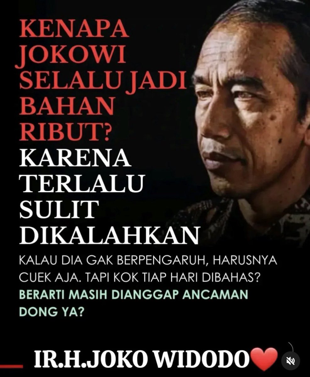 Tokoh besar tidak pernah benar-benar selesai setelah masa jabatannya berakhir.
Ia hidup dalam kebijakan, dalam karya, dan dalam arah bangsa yg pernah ia letakkan.

Jika hari ini namanya masih terus disebut, itu bukan sekadar soal serangan—melainkan tanda bahwa pengaruhnya sangat