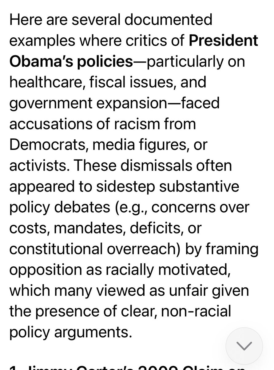 SeanWCollins's tweet photo. @FightTheFascis1 @HTraffican66897 @CynicalPublius That’s true. However, any legit criticism of his policy positions were also (often) dismissed as rooted in racism, when they weren’t. https://t.co/fBZP3Ka61F