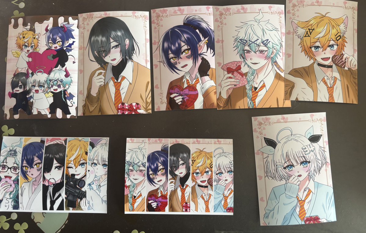 第2弾の方印刷してきました〜！ 全種類やったんだけど、イラストが最高