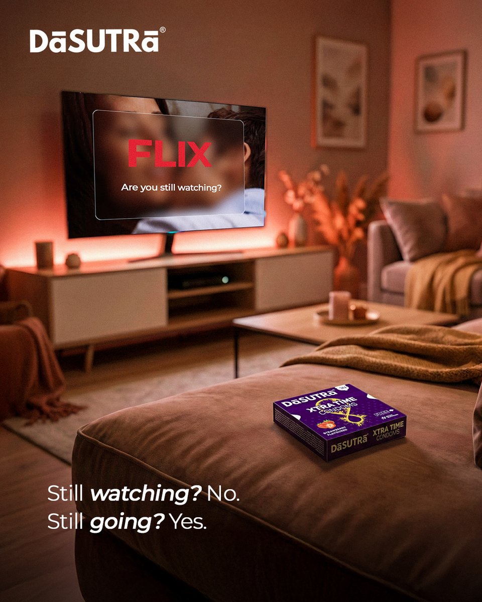 dasutra_condoms's tweet image. Sorry Flix, the plot got more interesting over here.

#FinalLevel #XtraTime #GameOn #LastChance #UltimateLevel #LevelUp #GameStrategy #WinningMoment #ScoreChallenge #PlayToWin #OneLayerForTheSun #DaSutra #DaSutraFun #DaSutraCondoms #PleasureAndProtection #FunIntimacy #LoveSafely