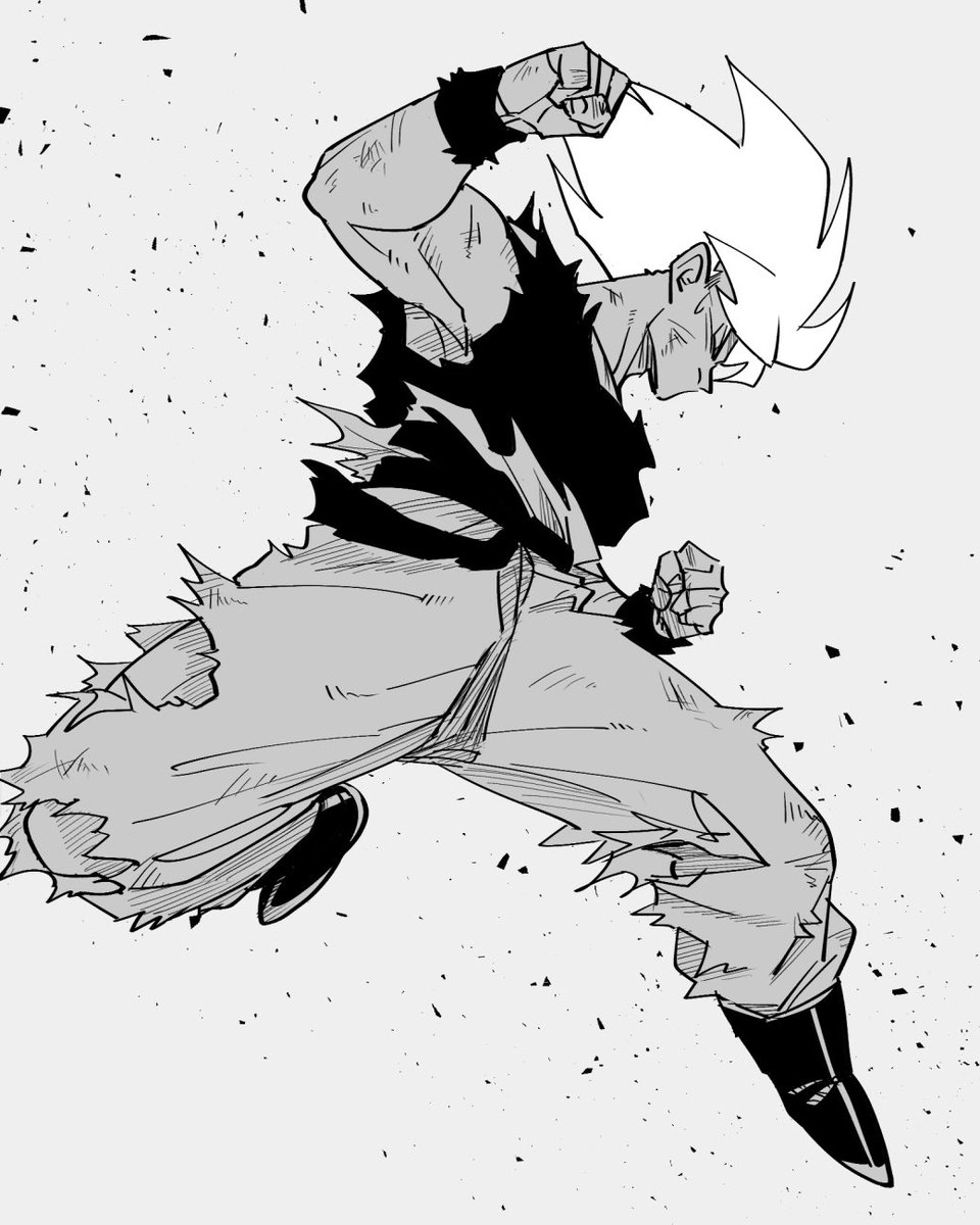 らくがきなので服の破れ方など適当