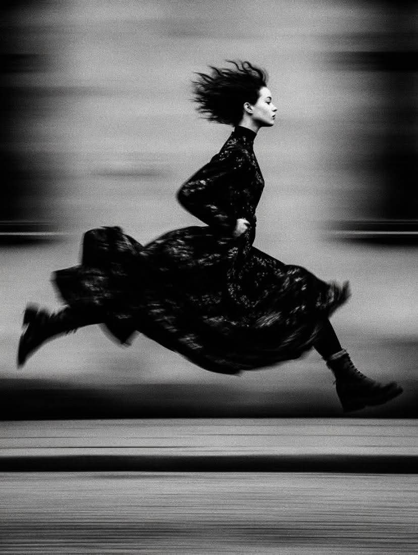 La verdadera libertad no es caminar sin rumbo, es correr tan rápido que el mundo se convierta en un murmullo...