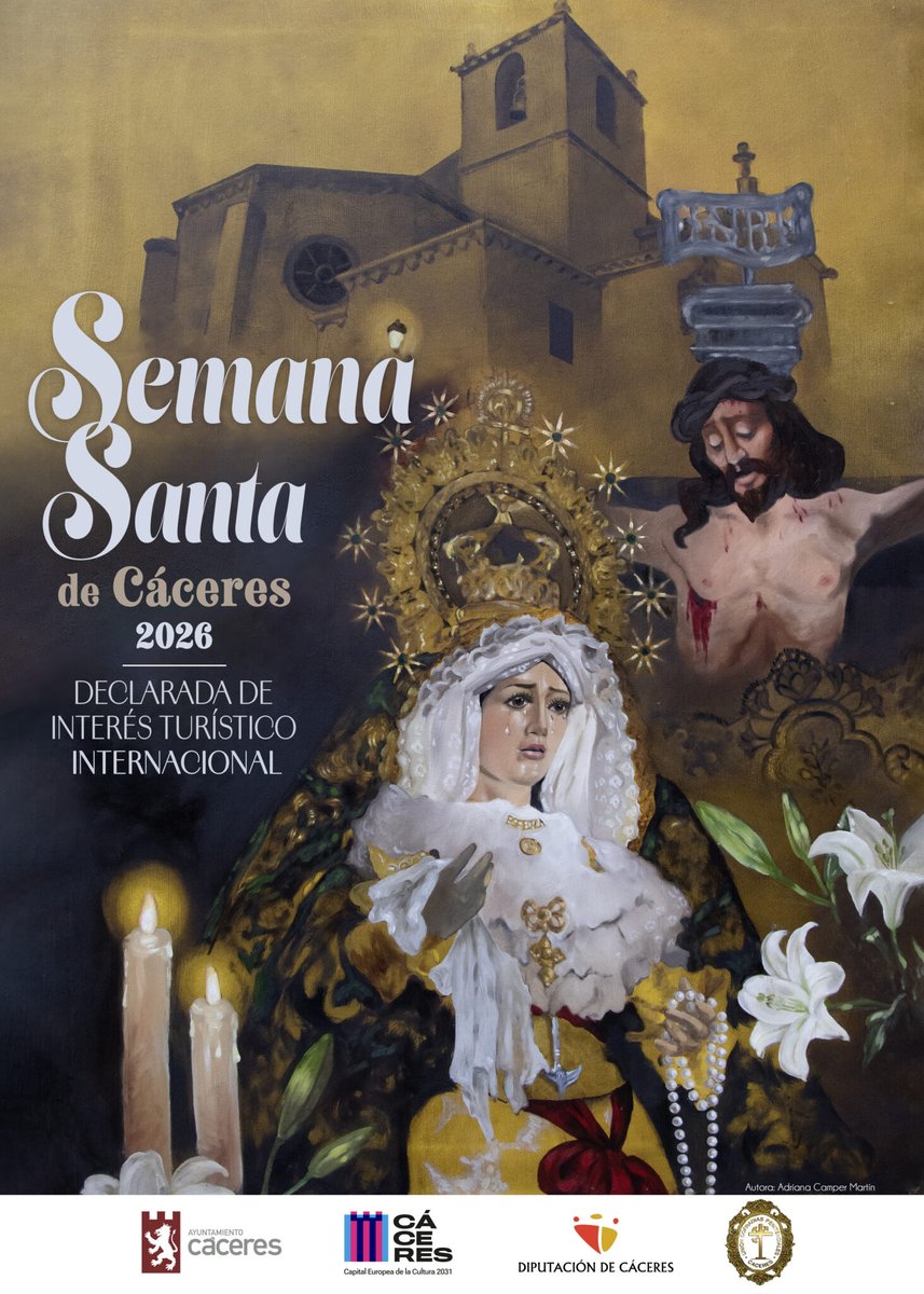 🇪🇸 Buen Domingo para TODOS  

En España la Semana Santa es emoción y devoción.

CARTEL SEMANA SANTA DE #CÁCERES   
Declarada de Interés Turístico Internacional