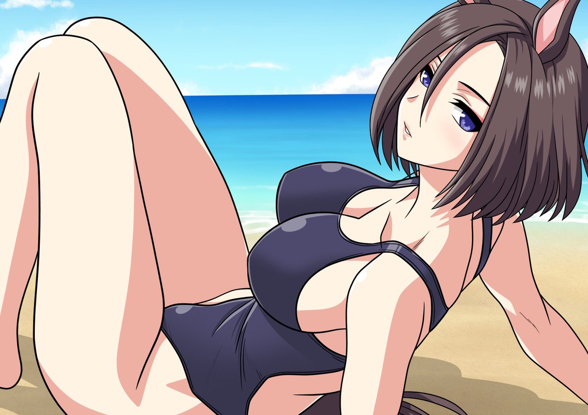 3Jjbn's tweet image. ウマ娘　エアグルーヴ
グラビアっぽくしてみた