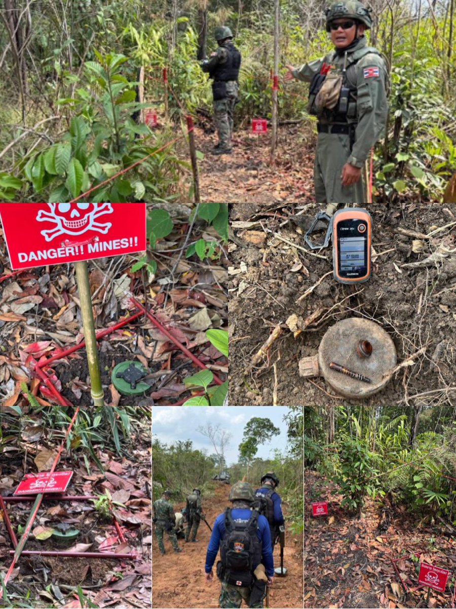 ยิ่งหา ยิ่งเจอ‼️#ทหารไทย พบหลักฐานชัด #กัมพูชา ลอบวาง #ทุ่นระเบิด ในแผ่นดินไทย ละเมิดกฎหมายมนุษยธรรมระหว่างประเทศ
💣ชนิด PMN-2 สภาพใหม่ จำนวน 6 ทุ่น ในพื้นที่บ้านชำราก อ.เมือง จ.ตราด 
💣ชนิด PMN-1 จำนวน 3 ทุ่น และชนิด POMZ จำนวน 1 ทุ่น
#กองทัพเรือ #TruthFromThailand #ตราด
