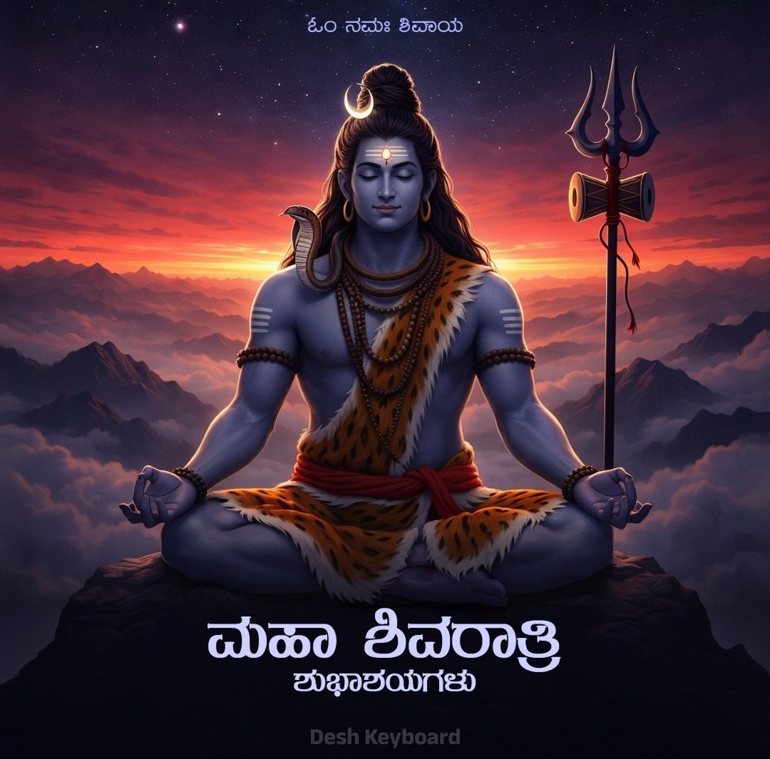 manjuak's tweet photo. ನಾಡಿನ ಸಮಸ್ತ ಜನತೆಗೆ ಮಹಾಶಿವರಾತ್ರಿ ಹಬ್ಬದ ಹಾರ್ದಿಕ ಶುಭಾಶಯಗಳು 🙏🚩🕉️ https://t.co/90ewe14T2m